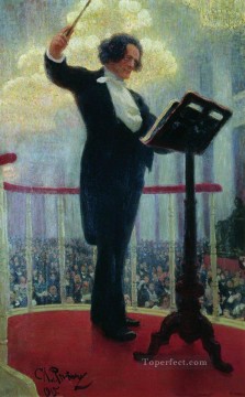  Ilya Works - portrait of anton rubinstein 1915 Ilya Repin